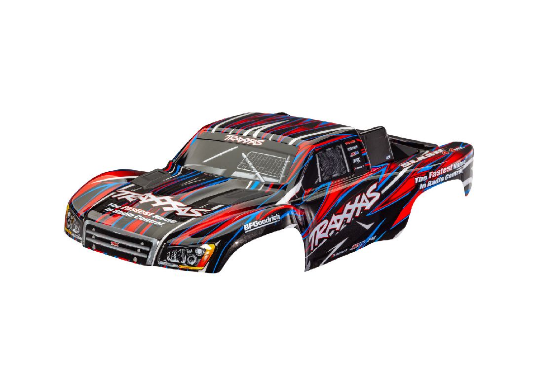 Traxxas Body, Slash 4X4, red (painted, w/decals, clipless)
