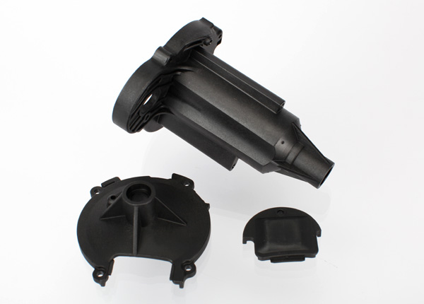 Traxxas Rear Gearbox Housing & Pinion Access Cover Set - Click Image to Close