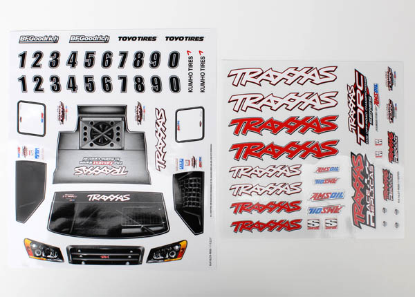 Traxxas Decal Sheets, 1/16 Slash 4wd Team Truck