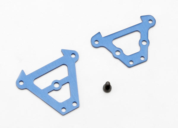 Traxxas Front & Rear Aluminum Bulkhead Tie Bars (Blue) - Click Image to Close