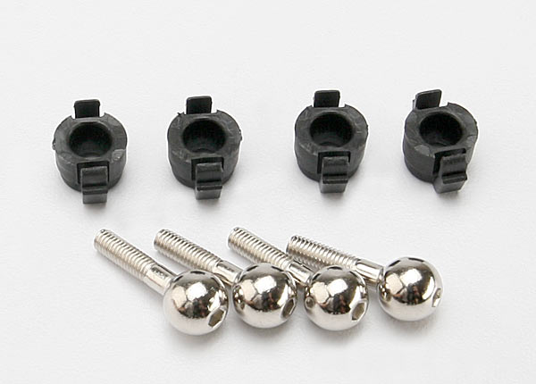 Traxxas Pivot balls (4)/ pivot ball caps (4) - Click Image to Close