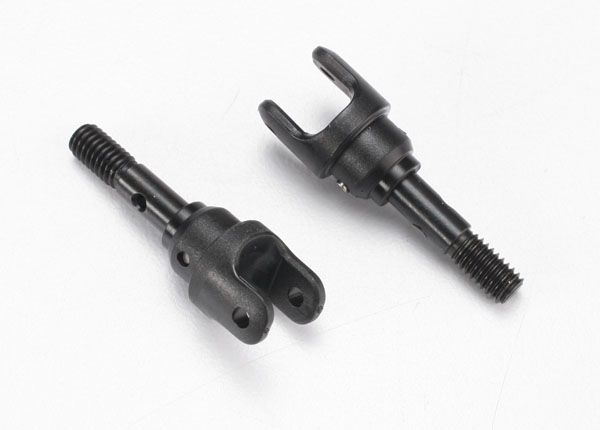 Traxxas Assembled Steel Stub Axle w/Yokes (2) - Click Image to Close