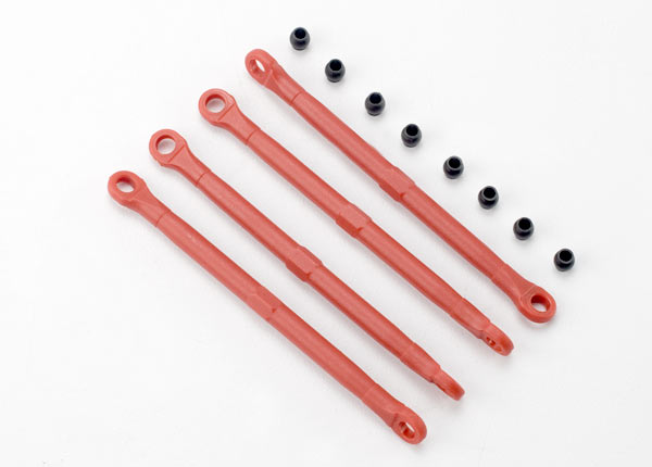 Traxxas Toe link, front & rear (molded composite) (red) (4)/ hol - Click Image to Close