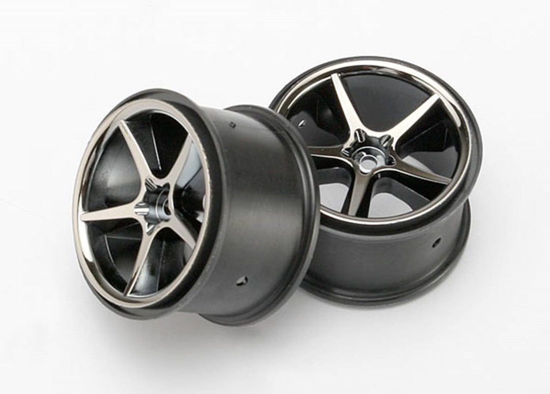 Traxxas Wheels, Gemini (Black Chrome) (2)