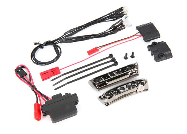 Traxxas LED light kit, 1/16 E-Revo (includes power supply, front & rear bumpers, light harness (4 clear, 4 red),wire ties)