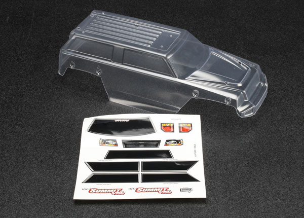 Traxxas 1/16 Summit Body w/Decal Sheet (Clear)