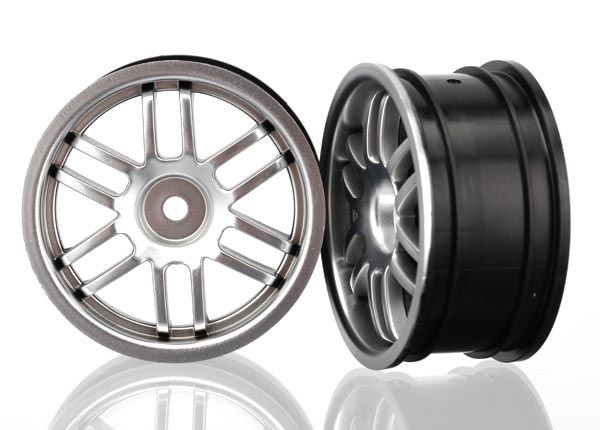 Traxxas Wheels, Rally (satin chrome) (2)