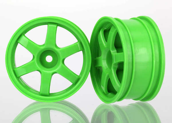 Traxxas Wheels, Volk Racing TE37 (Green) (2) - Click Image to Close