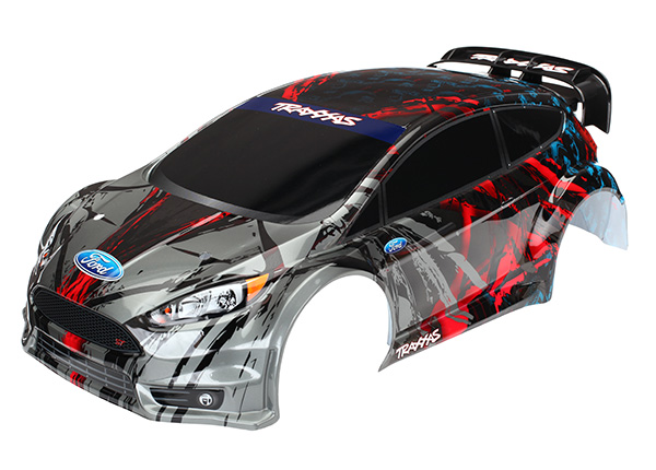 Traxxas Body, Ford Fiesta ST Rally (painted, decals applied) - Click Image to Close