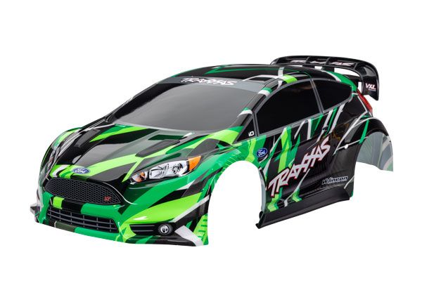 Traxxas Body, Ford Fiesta® ST Rally VXL - Green - Click Image to Close