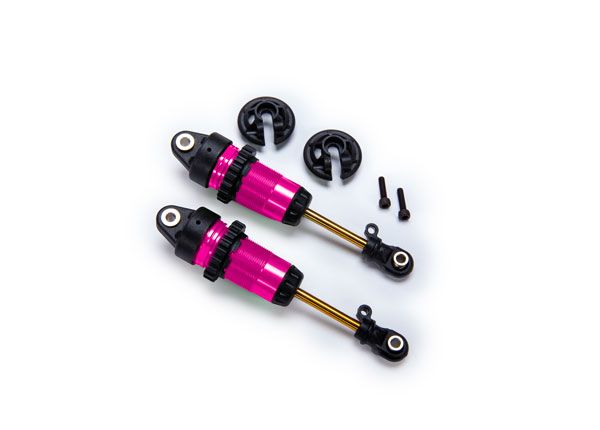 Traxxas Shocks, GTR long pink-anodized, PTFE-coated bodies with TiN shafts (fully assembled, without springs) (2)