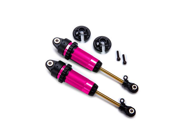 Traxxas Shocks, GTR xx-long pink-anodized, PTFE-coated bodies with TiN shafts (fully assembled, without springs) (2)