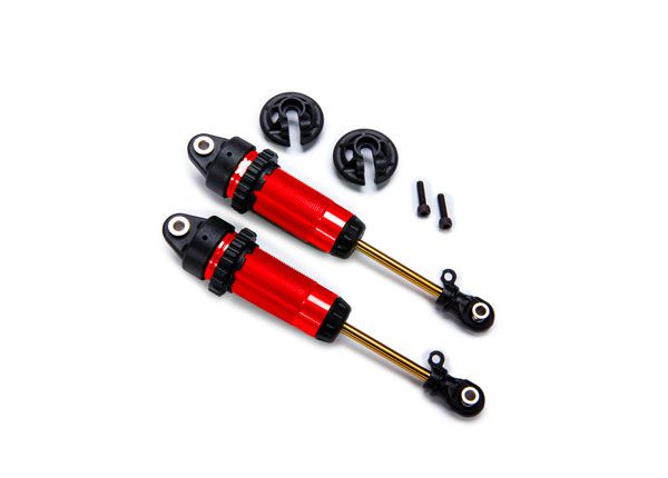 Traxxas Shocks, GTR xx-long red-anodized, PTFE-coated bodies with TiN shafts (fully assembled, without springs) (2)