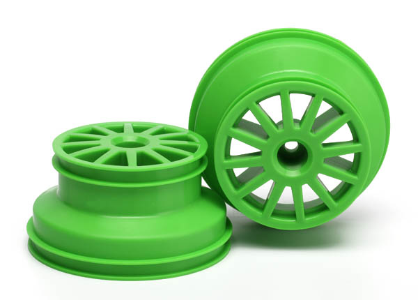 Traxxas Wheels, Green (2) - Click Image to Close