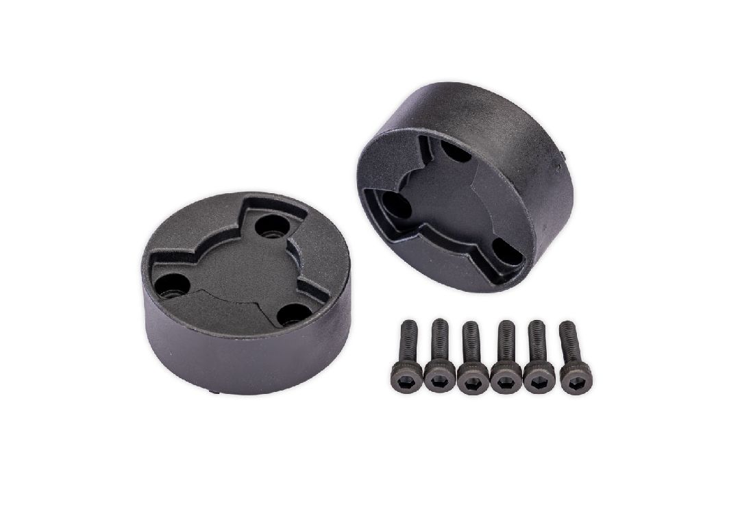 Traxxas X-Truck Black Center Caps (2)