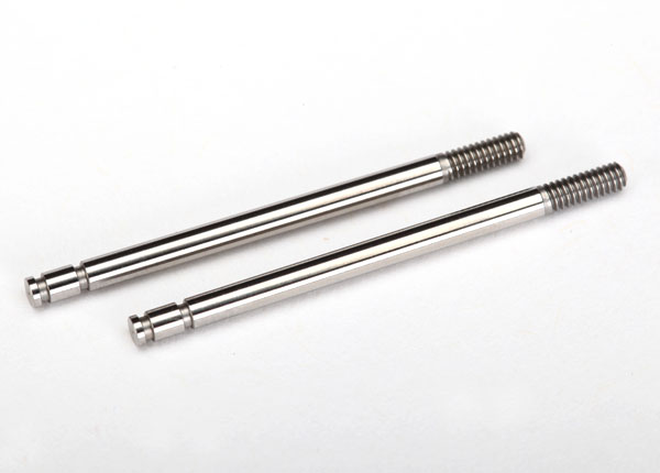 LaTrax Shock shafts, steel, chrome finish (2)