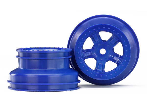 Traxxas Wheels, Sct Blue, Beadlock Style, Dual Profile (1.8