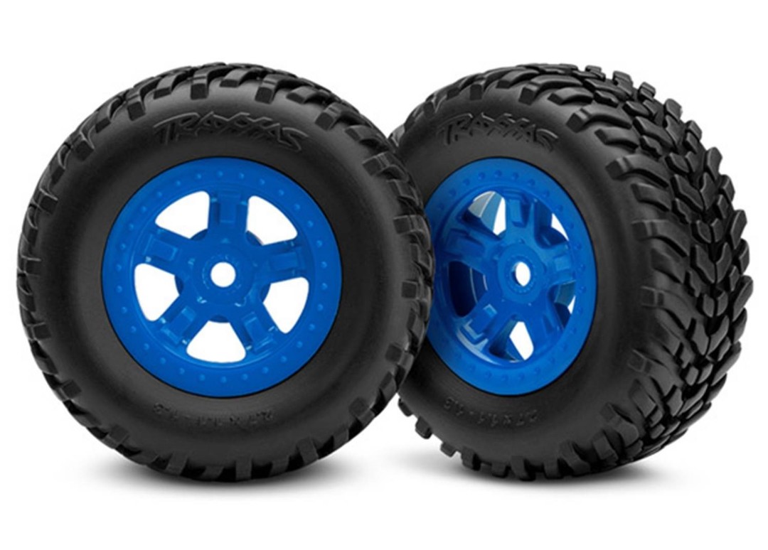 Traxxas Tires and wheels, assembled, glued - Click Image to Close