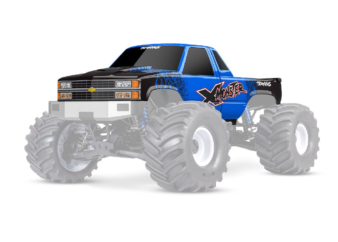 Traxxas Body, X-Maxx MT Chevy GMT400 CK - Blue