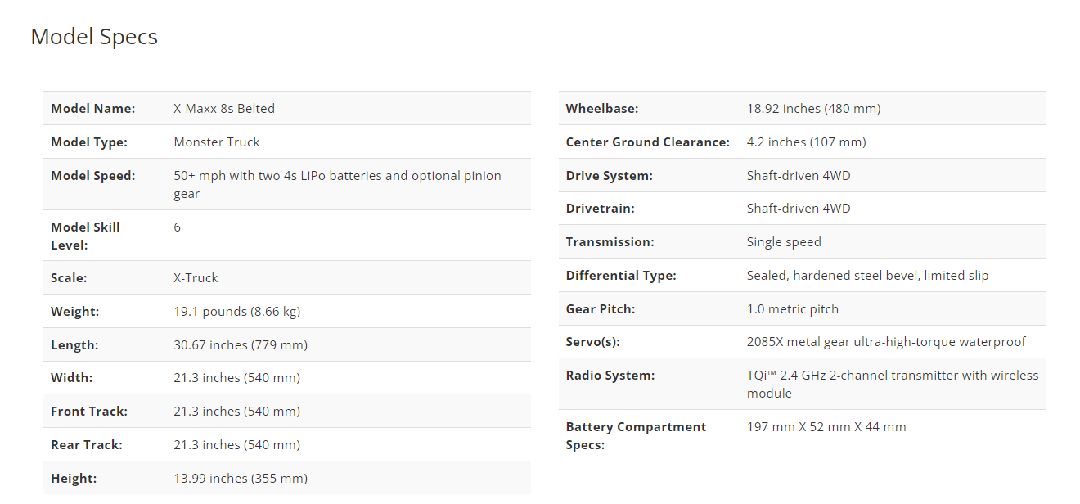 Traxxas X-Truck X-Maxx 8S 4x4 RTR - Red Traxxas X-Truck X-Maxx 8S 4x4 RTR - Red