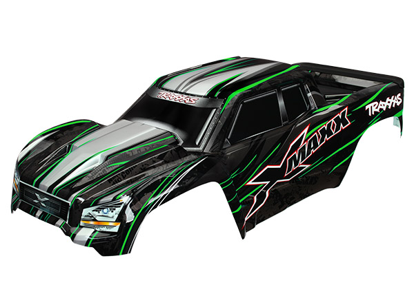 Traxxas Body, X-Maxx, Green (Painted, Decals Applied) (Assembled With Tailgate Protector). Includes TRA7712, TRA7713 and TRA7715