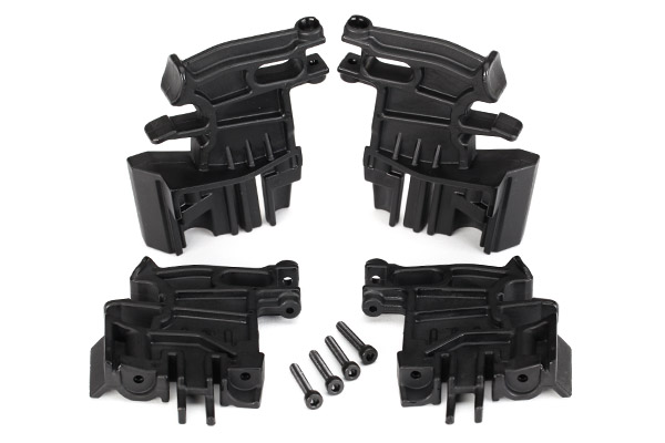 Traxxas Battery hold-down mounts, left (2)/ right (2)/ 3x18mm CS (4)