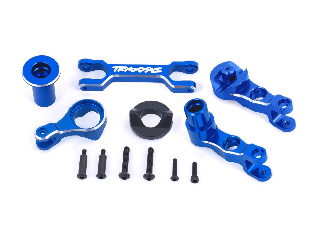 Traxxas Steering Bellcranks (Left & Right)/ Draglink (6061-T6 Aluminum Blue-Anodized) (Fits X-Maxx)