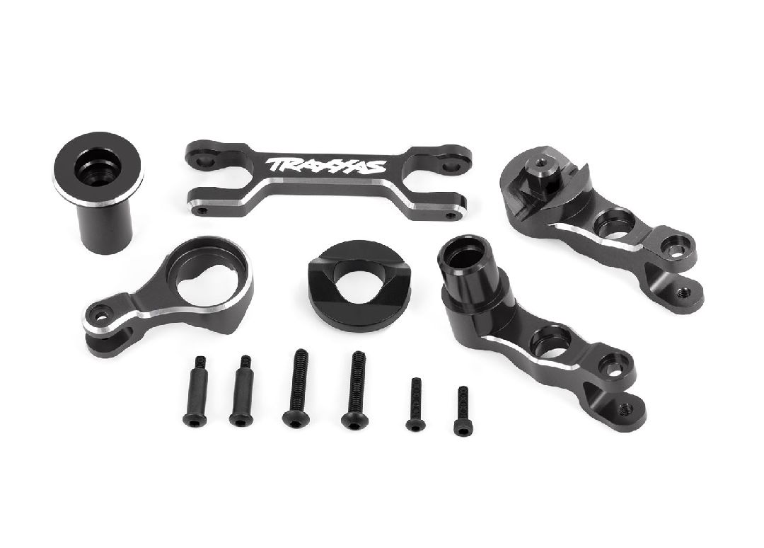 Traxxas Steering Bellcranks (Left & Right)/ Draglink (6061-T6 Aluminum Gray-Anodized) (Fits X-Maxx)