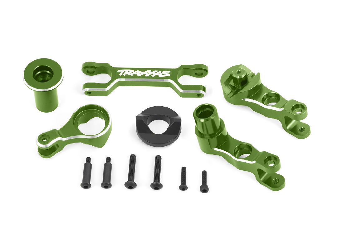 Traxxas Steering Bellcranks (Left & Right)/ Draglink (6061-T6 Aluminum Green-Anodized) (Fits X-Maxx)