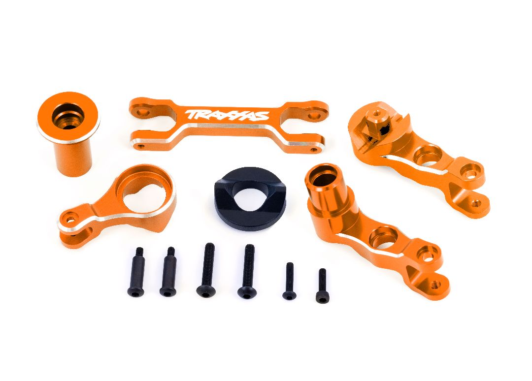 Traxxas Steering Bellcranks (Left & Right)/ Draglink (6061-T6 Aluminum Orange-Anodized) (Fits X-Maxx)