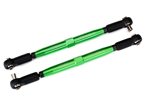 Traxxas Toe links, X-Maxx (TUBES green-anodized, 7075-T6 aluminu