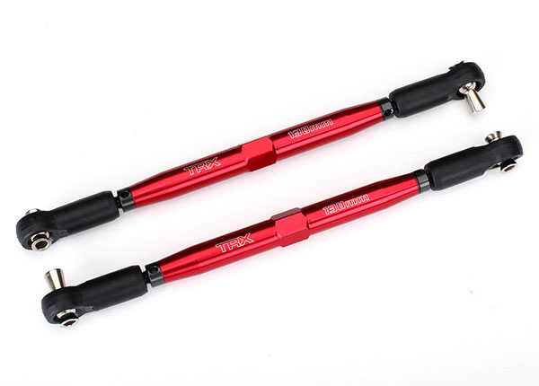 Traxxas Toe links, X-Maxx (TUBES red-anodized, 7075-T6 aluminum,