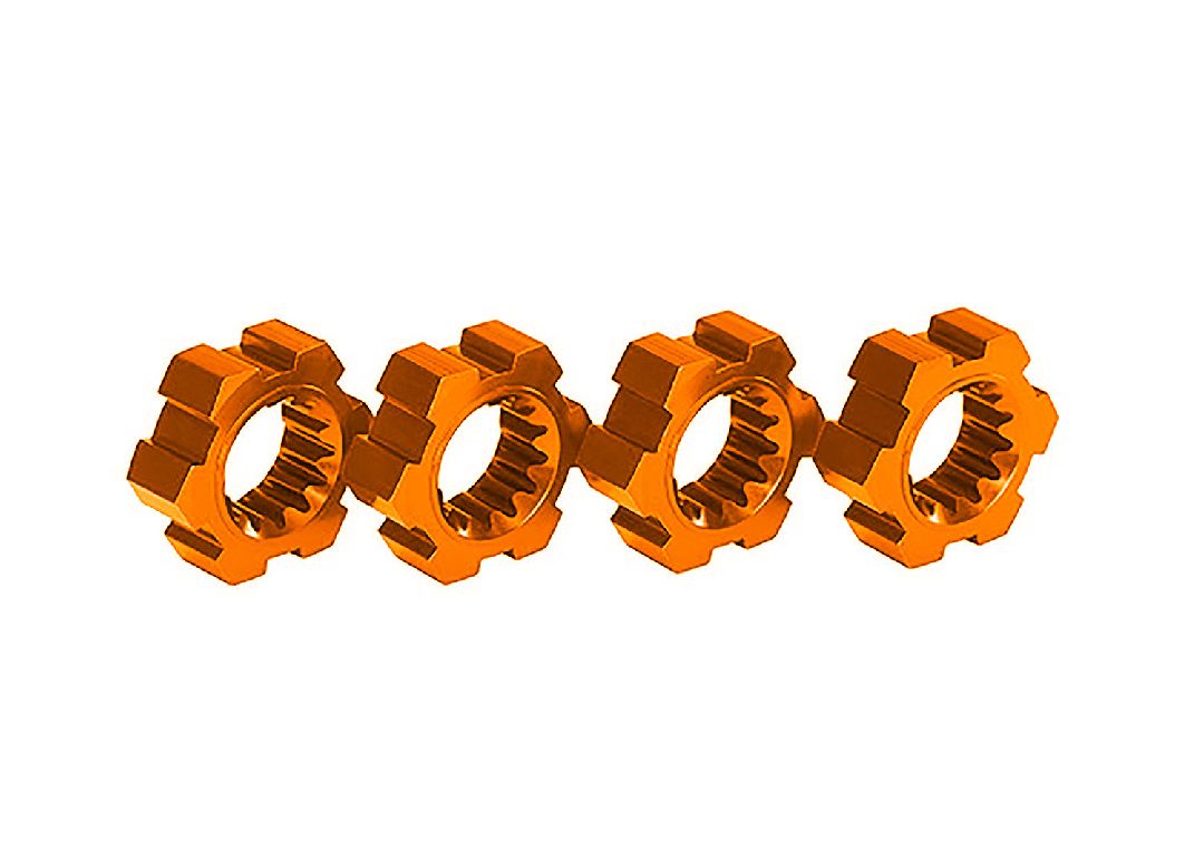 Traxxas Wheel Hubs Hex Aluminum (Orange) (4)