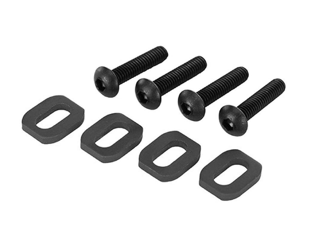 Traxxas Washers, motor mount, steel (4)/ 4x18mm BCS (4)