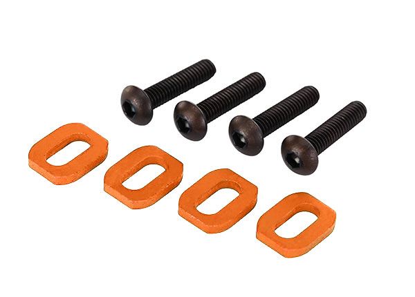 Traxxas Washers Motor Mount Aluminum (Orange) (4)/4X18MM BCS (4) - Click Image to Close