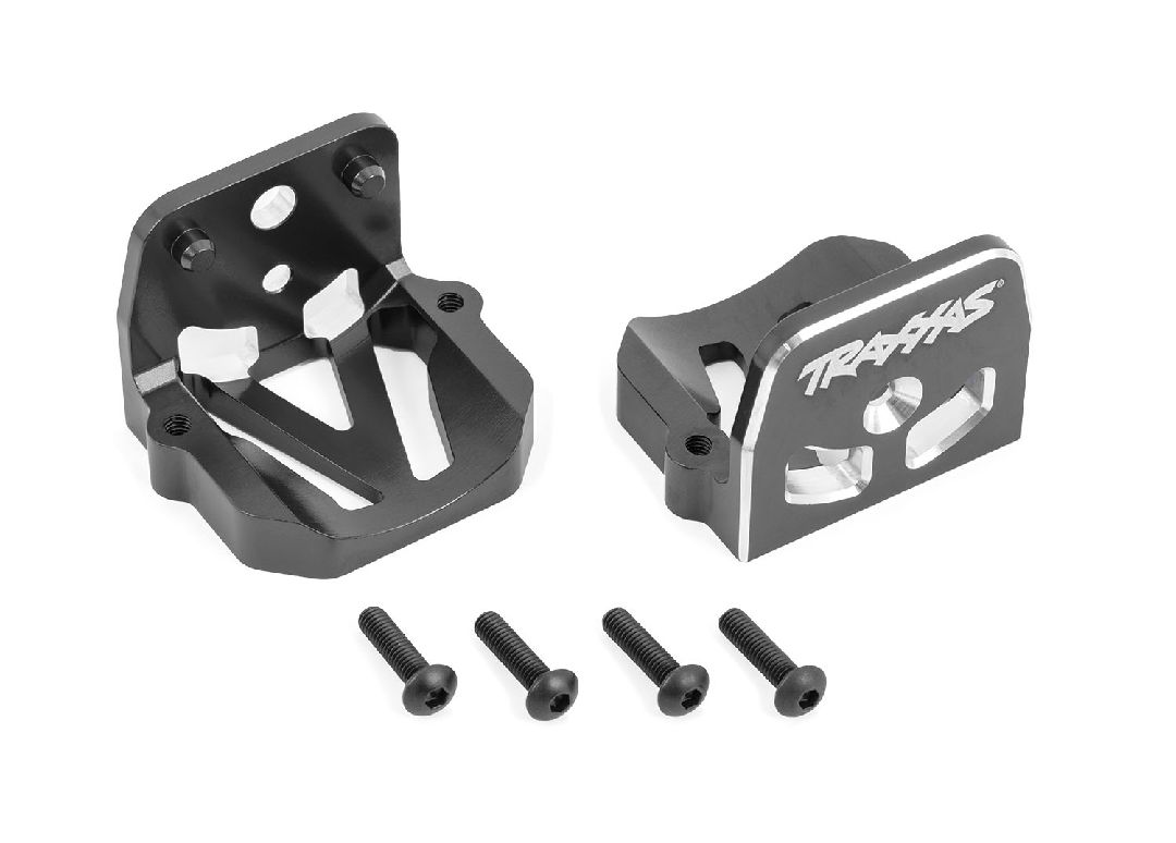 Traxxas Motor Mounts 6061-T6 Aluminum (Gray) (Front & Rear) - Click Image to Close