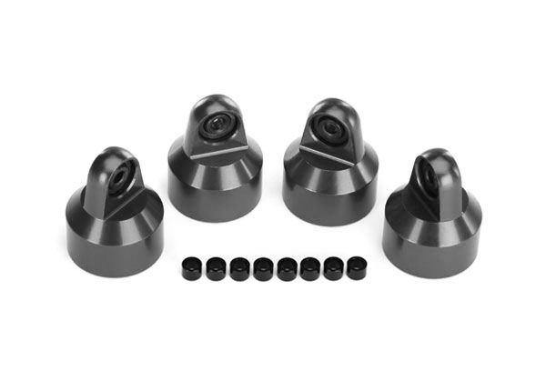 Traxxas Shock Caps Aluminum (Gray) GTX Shocks (4)/ Spacers (8)