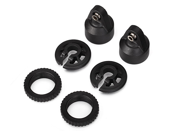 Traxxas X-Maxx GTX Shock Cap, Spring Collar & Adjuster Nut (2) - Click Image to Close