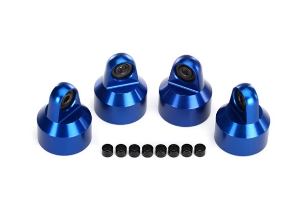 Traxxas X-Maxx GTX Shock Cap aluminum (blue-anodized),GTX shocks (4)/ spaces (8)