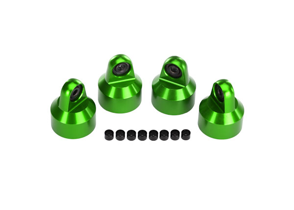 Traxxas X-Maxx GTX Shock Cap aluminum (green-anodized),GTX shocks (4)/ spaces (8)