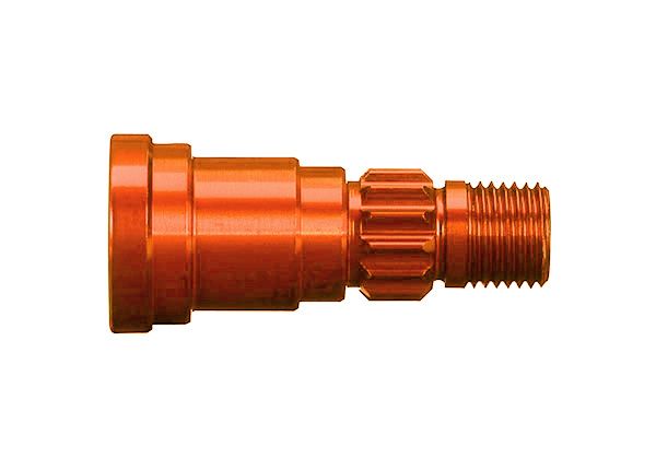 Traxxas Stub Axle, Aluminum (Orange-Anodized) - Click Image to Close