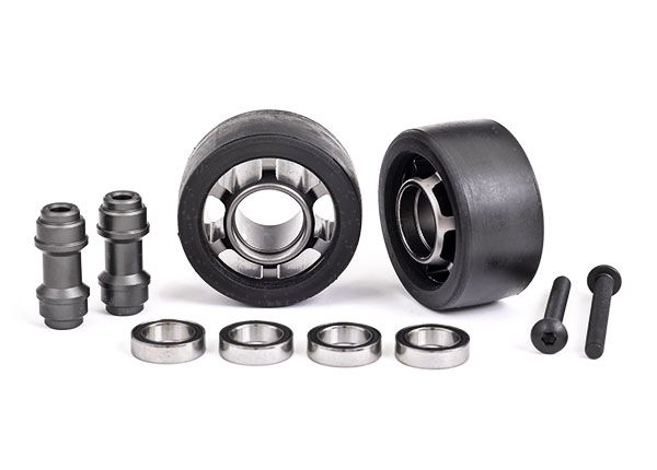 Traxxas Wheels, Wheelie Bar, 6061-T6 Aluminum (Dark Titanium)(2)