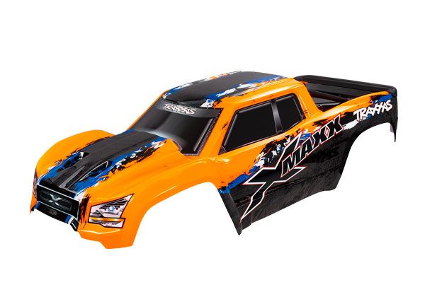 Traxxas Body, X-Maxx, orange (painted, decals applied) (assemble - Click Image to Close