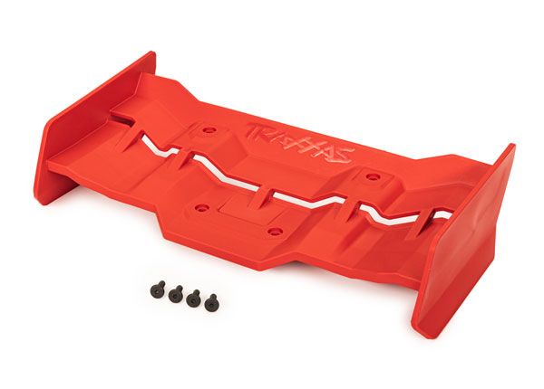 Traxxas Wing, Red/ 4X12mm FCS (4)