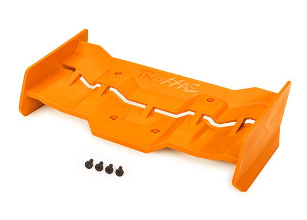 Traxxas Wing, Orange/ 4X12mm FCS (4)