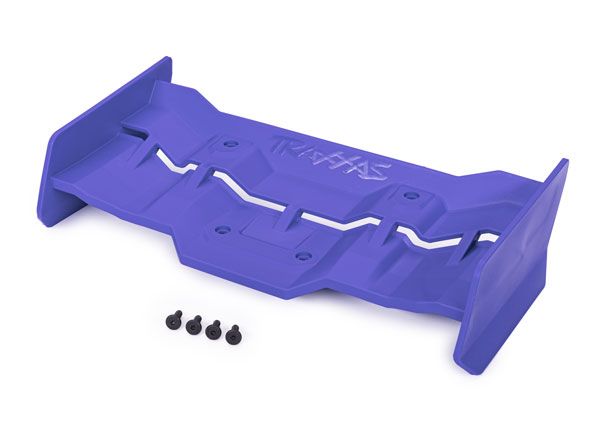 Traxxas Wing, Blue/ 4X12mm FCS (4)