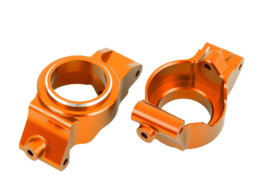 Traxxas Caster Blocks (C-Hubs) 6061-T6 Aluminum (Orange-Anodized) Left & Right