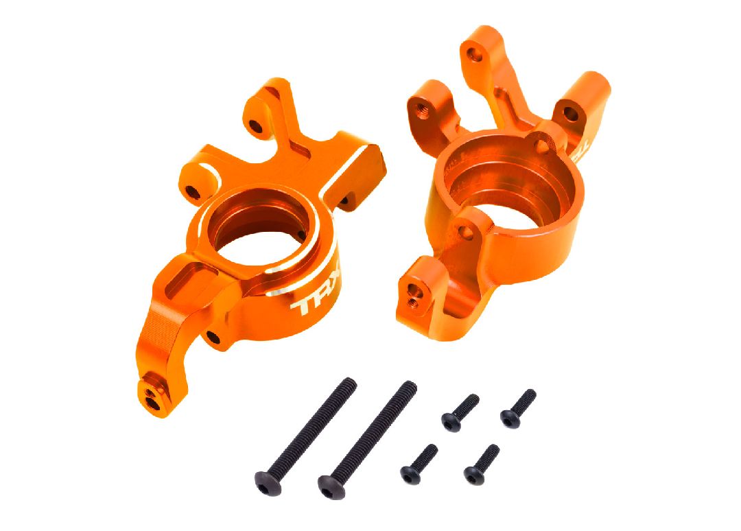 Traxxas Steering Blocks 6061-T6 Aluminum (Orange-Anodized) Left & Right