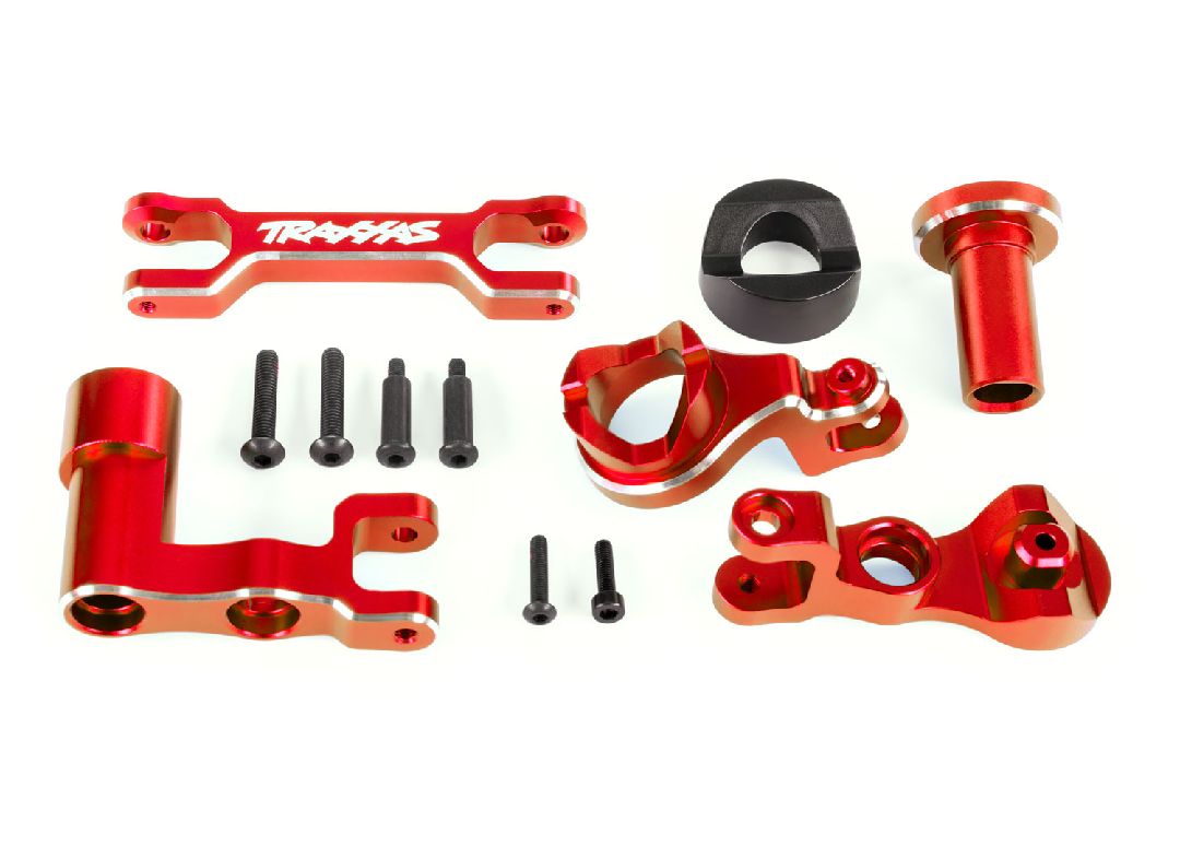 Traxxas Steering Bellcranks (Left & Right)/ Draglink (6061-T6 Aluminum Red-Anodized) (Fits XRT)