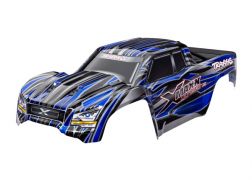 Traxxas Body, X-Maxx® Ultimate, blue (painted, decals applied) (assembled with front & rear body mounts, rear body support, and tailgate protector)